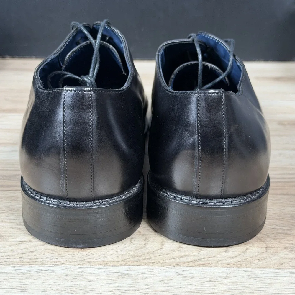 Mezlan Enterprise Shoes Mens Size 12 Black Leather Oxford Pointed Toe Spain
